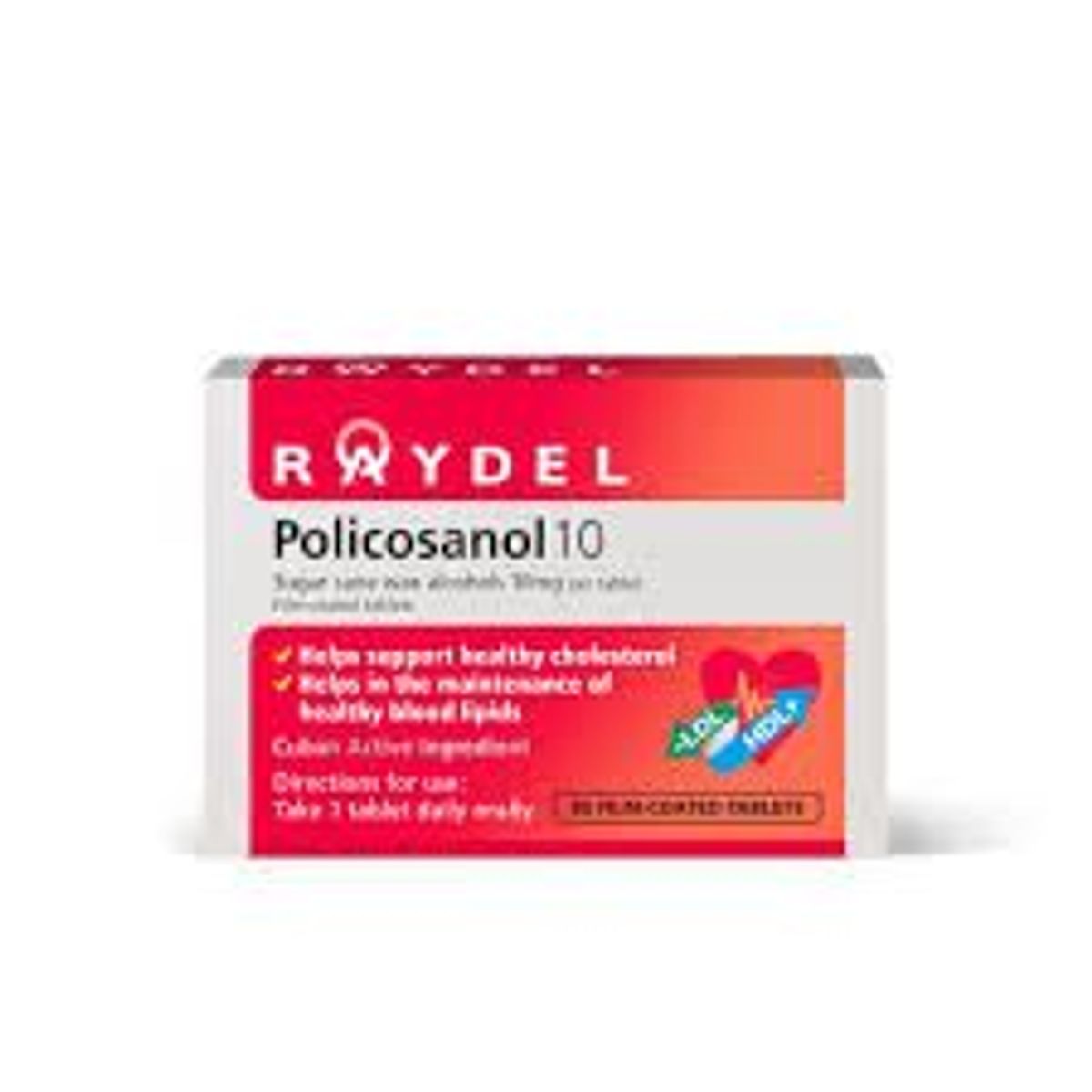 Viên uống giảm mỡ máu Raydel Policosanol 10mg - Hỗ trợ cholesterol và lipid máu - Sản phẩm nhập khẩu Úc Viên uống giảm mỡ máu Raydel Policosanol 10mg - Hỗ trợ cholesterol và lipid máu - Sản phẩm nhập khẩu Úc