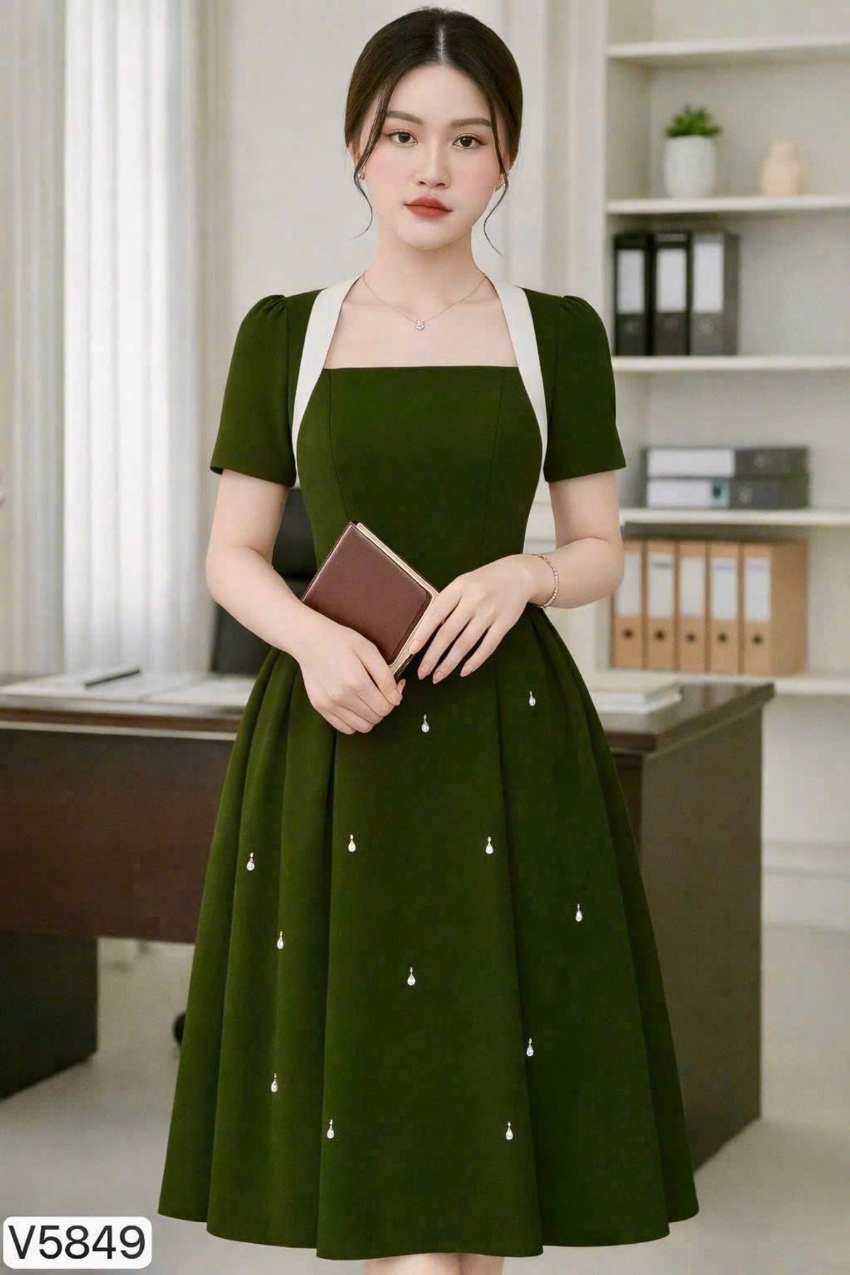 Đầm liền dự tiệc thiết kế dáng xoè giúp che khuyết điểm, dự tiệc chất liệu cotton co giãn, mềm mại, dày dặn B12 Đầm liền dự tiệc thiết kế dáng xoè giúp che khuyết điểm, dự tiệc chất liệu cotton co giãn, mềm mại, dày dặn B12