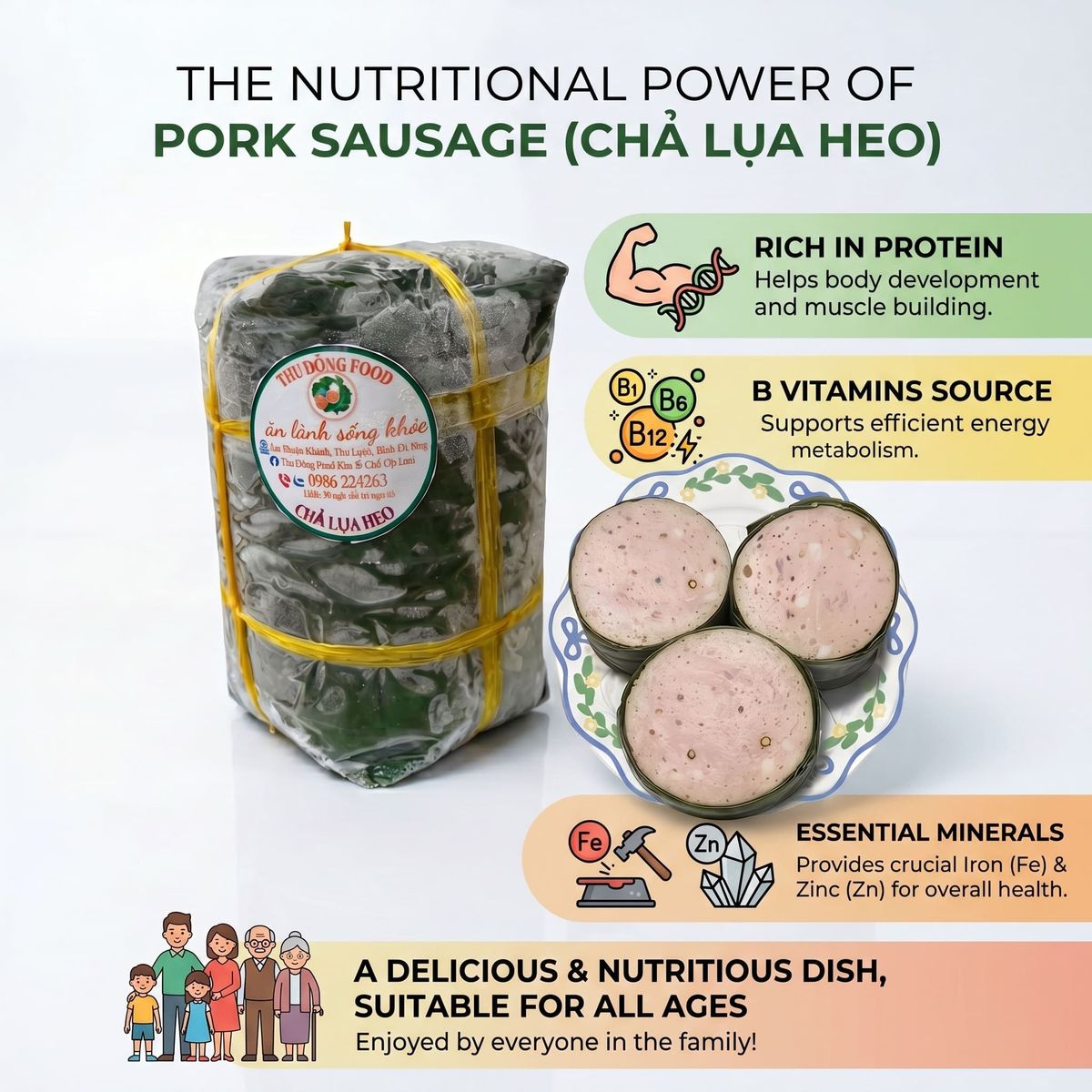 Chả Lụa Heo Nguyên Chất Truyền Thống 1kg (Chỉ giao TP.HCM) Chả Lụa Heo Nguyên Chất Truyền Thống 1kg (Chỉ giao TP.HCM)