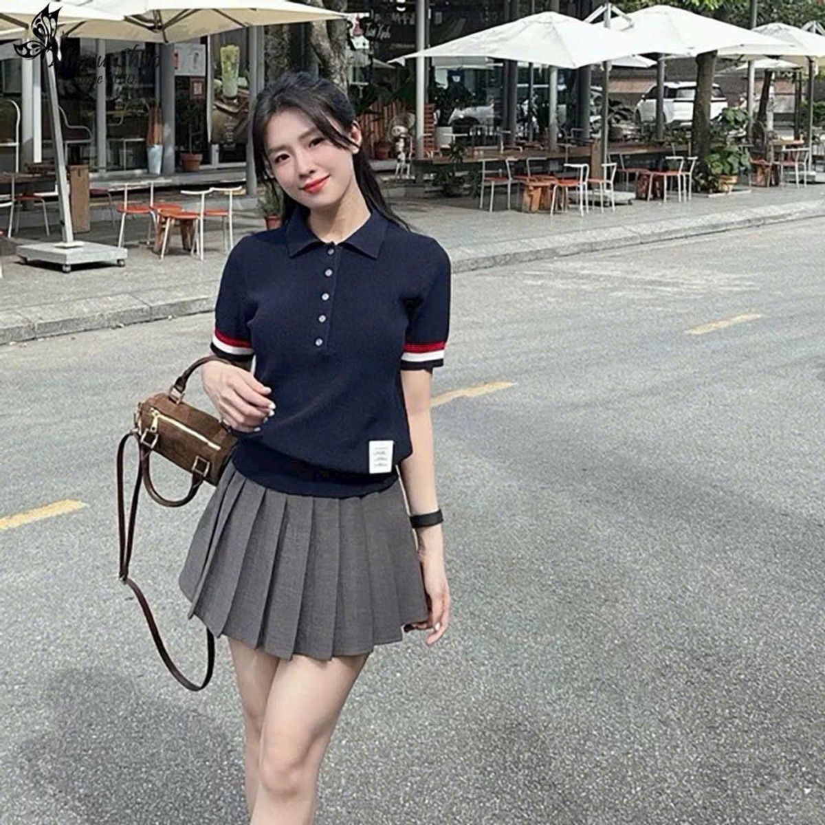 Áo Polo Len Nữ Viền Tay - Thun Len Lưới Mềm Mát Áo Polo Len Nữ Viền Tay - Thun Len Lưới Mềm Mát