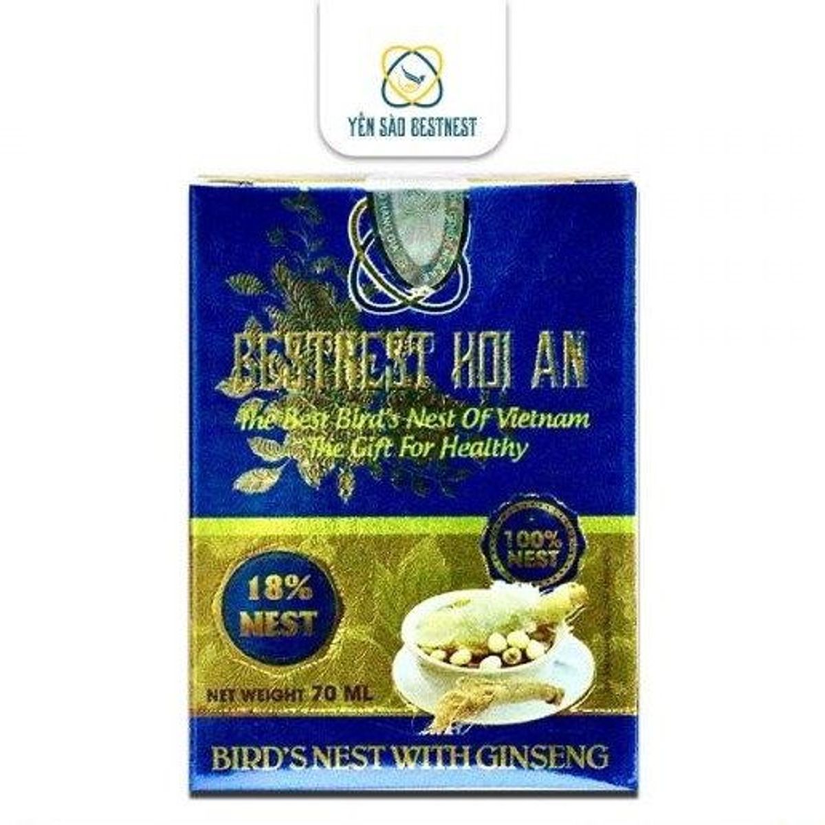 YẾN SÀO BESTNEST HỘI AN - HŨ YẾN CHƯNG SẴN NHÂN SÂM 18% - HŨ 70ML YẾN SÀO BESTNEST HỘI AN - HŨ YẾN CHƯNG SẴN NHÂN SÂM 18% - HŨ 70ML