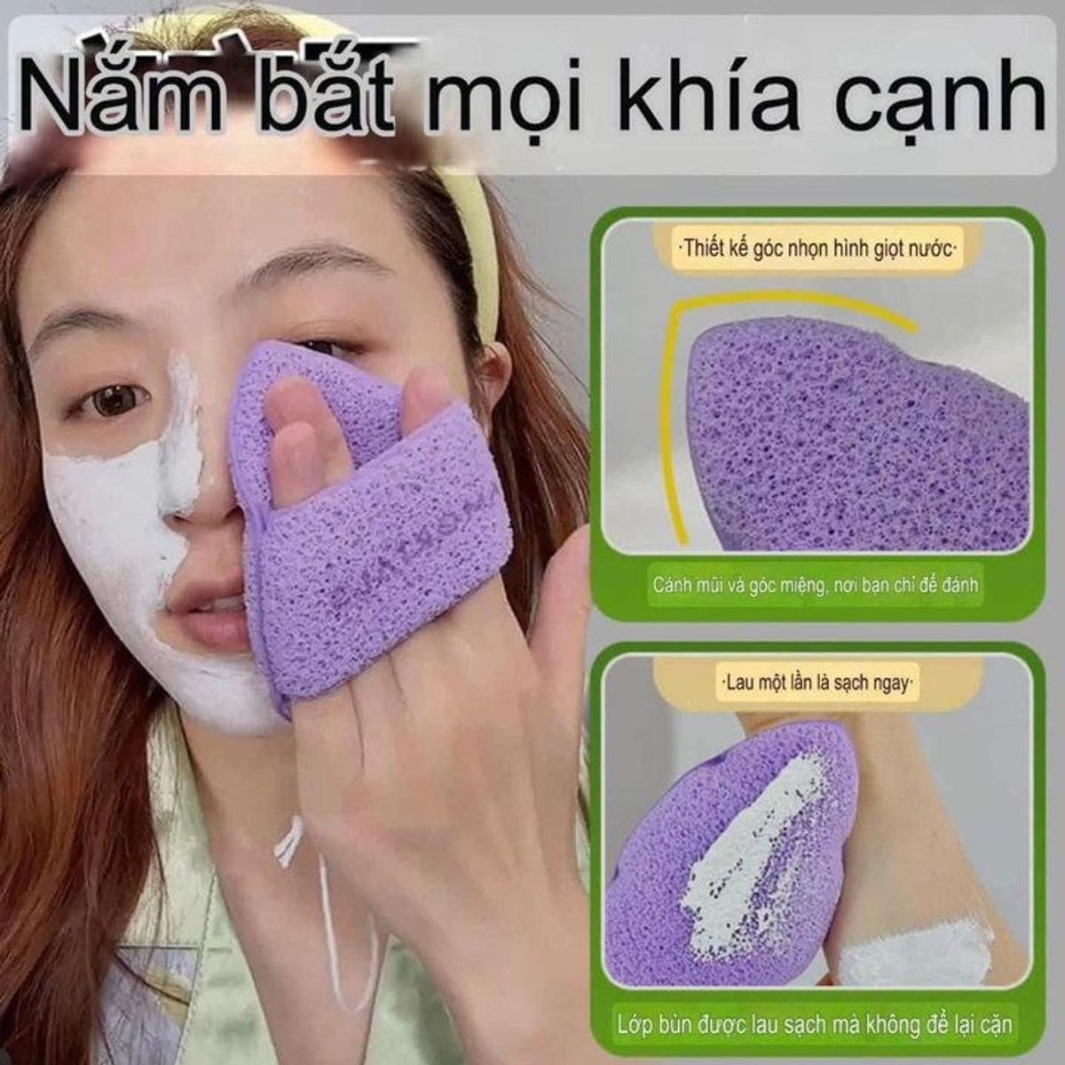 SET 3 MIẾNG MÚT BỌT BIỂN RỬA MẶT TIỆN ÍCH SET 3 MIẾNG MÚT BỌT BIỂN RỬA MẶT TIỆN ÍCH