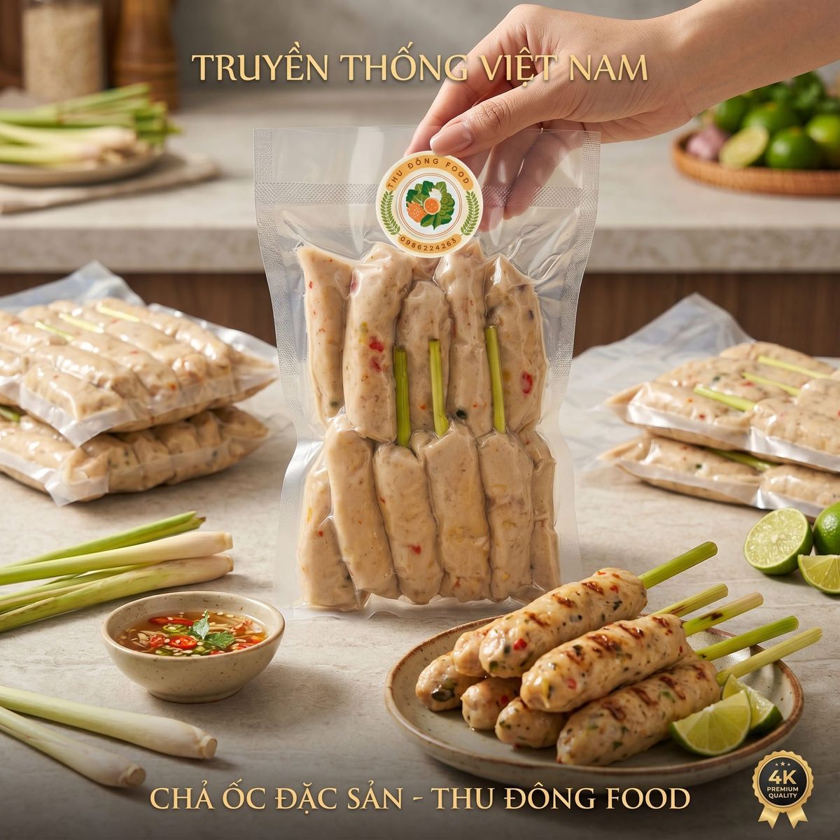 Chả Que Sả Truyền Thống Nhà Làm 1kg (Chỉ giao TP.HCM) Chả Que Sả Truyền Thống Nhà Làm 1kg (Chỉ giao TP.HCM)