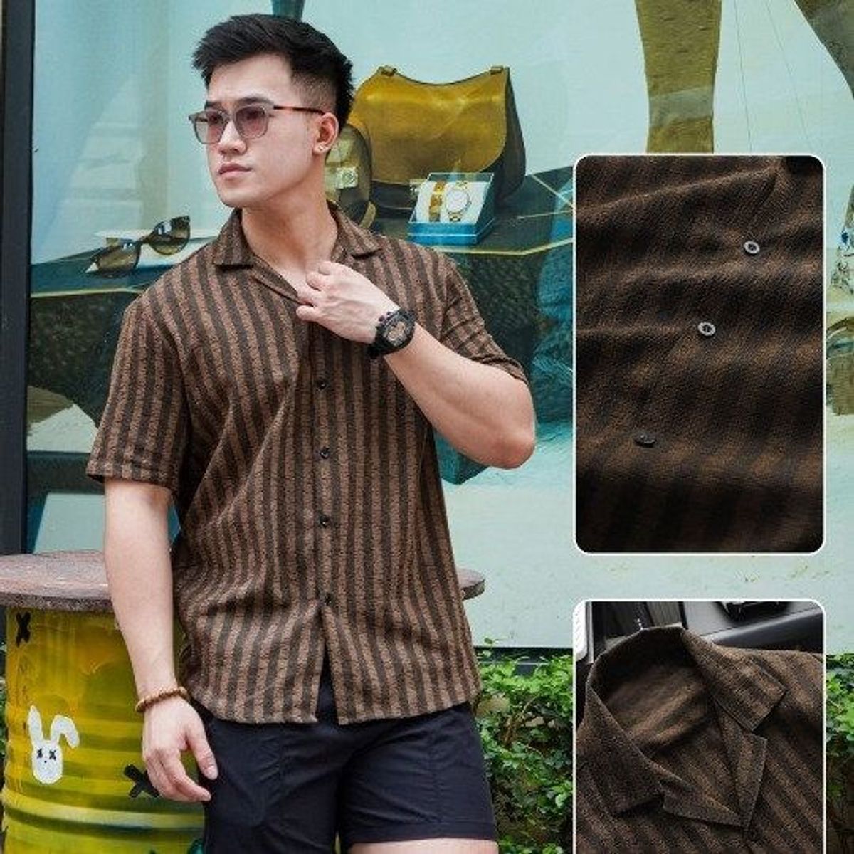 ÁO SƠ MI NAM HỌA TIẾT KELLY TUTO5 MENSWEAR SMD04 - SƠ MI NGẮN TAY CỔ VEST VẢI ĐŨI THÔ HÀN THOÁNG MÁT, FORM THOẢI MÁI ÁO SƠ MI NAM HỌA TIẾT KELLY TUTO5 MENSWEAR SMD04 - SƠ MI NGẮN TAY CỔ VEST VẢI ĐŨI THÔ HÀN THOÁNG MÁT, FORM THOẢI MÁI