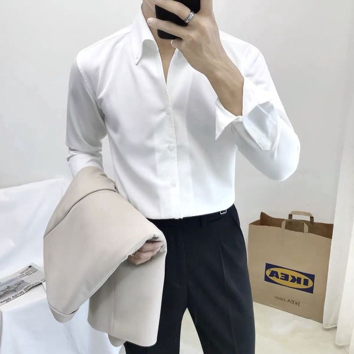ÁO SƠ MI NAM CỔ Y TUTO5 MENSWEAR SMT03 - SƠ MI TRƠN TAY DÀI PHONG CÁCH HÀN QUỐC CAO CẤP FORM ÔM SLIM FIT LỊCH LÃM ÁO SƠ MI NAM CỔ Y TUTO5 MENSWEAR SMT03 - SƠ MI TRƠN TAY DÀI PHONG CÁCH HÀN QUỐC CAO CẤP FORM ÔM SLIM FIT LỊCH LÃM