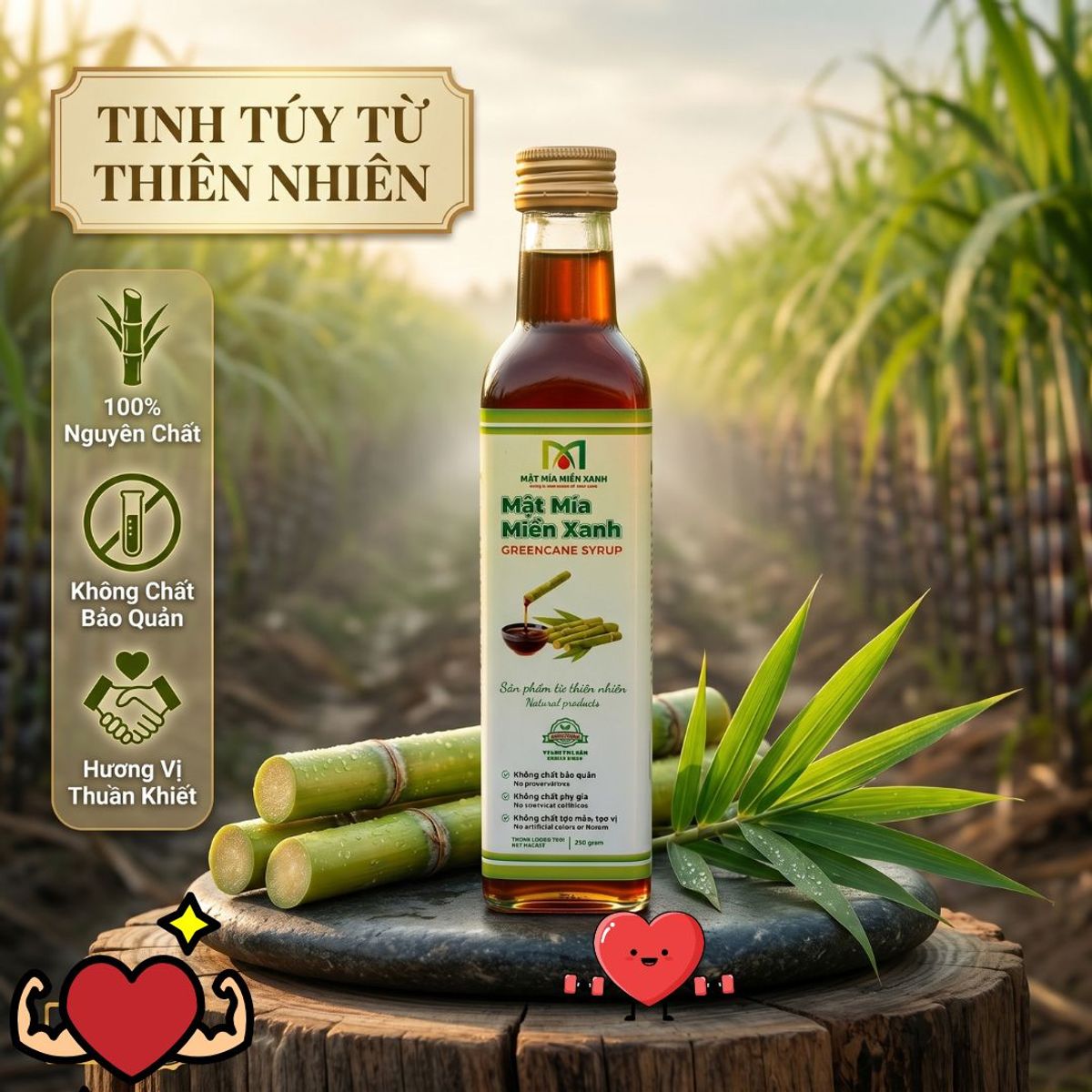 Mật Mía Nguyên Chất Tự Nhiên Chai Thủy Tinh 370g Mật Mía Nguyên Chất Tự Nhiên Chai Thủy Tinh 370g