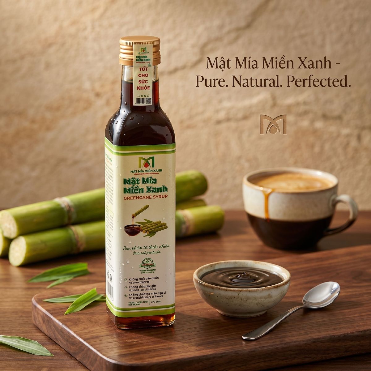 Mật Mía Nguyên Chất Tự Nhiên Chai Thủy Tinh 370g Mật Mía Nguyên Chất Tự Nhiên Chai Thủy Tinh 370g