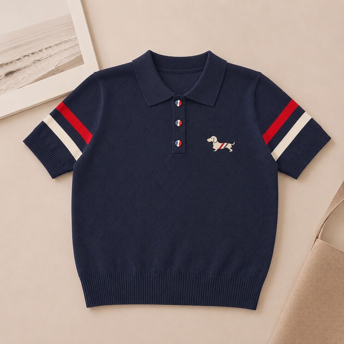 ÁO LEN DỆT KIM POLO NAVY CAO CẤP - LOCAL BRAND ÁO LEN DỆT KIM POLO NAVY CAO CẤP - LOCAL BRAND