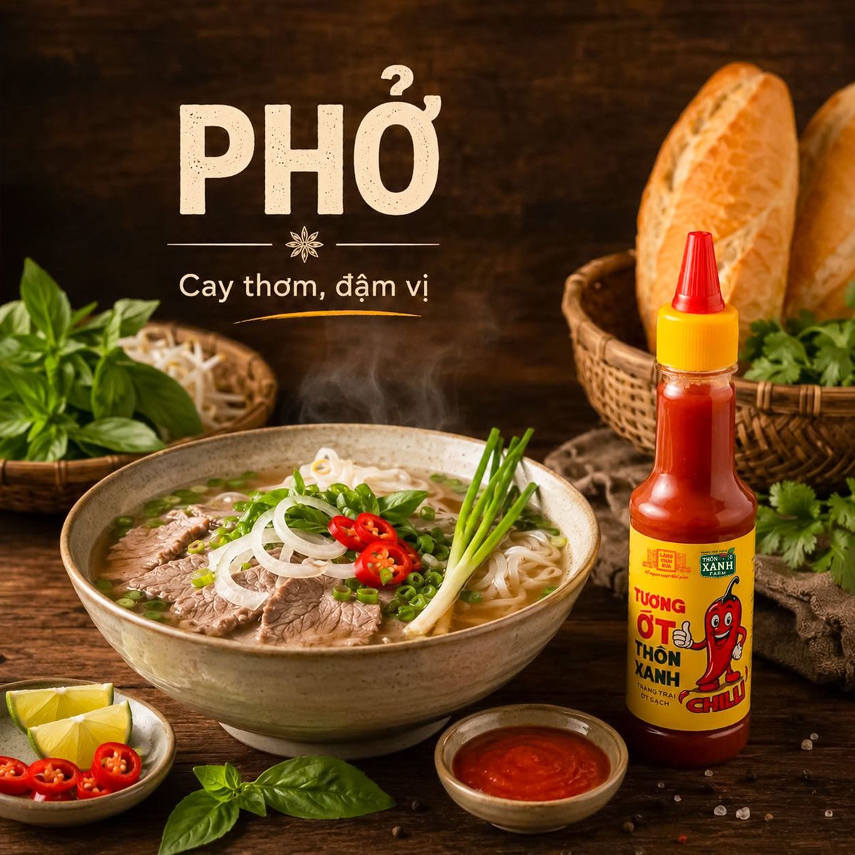 Tương ớt Làng Chài Xưa Chilli chai 270g cay nồng tự nhiên, ớt tươi sạch từ nông trại Thôn Xanh Farm Tương ớt Làng Chài Xưa Chilli chai 270g cay nồng tự nhiên, ớt tươi sạch từ nông trại Thôn Xanh Farm