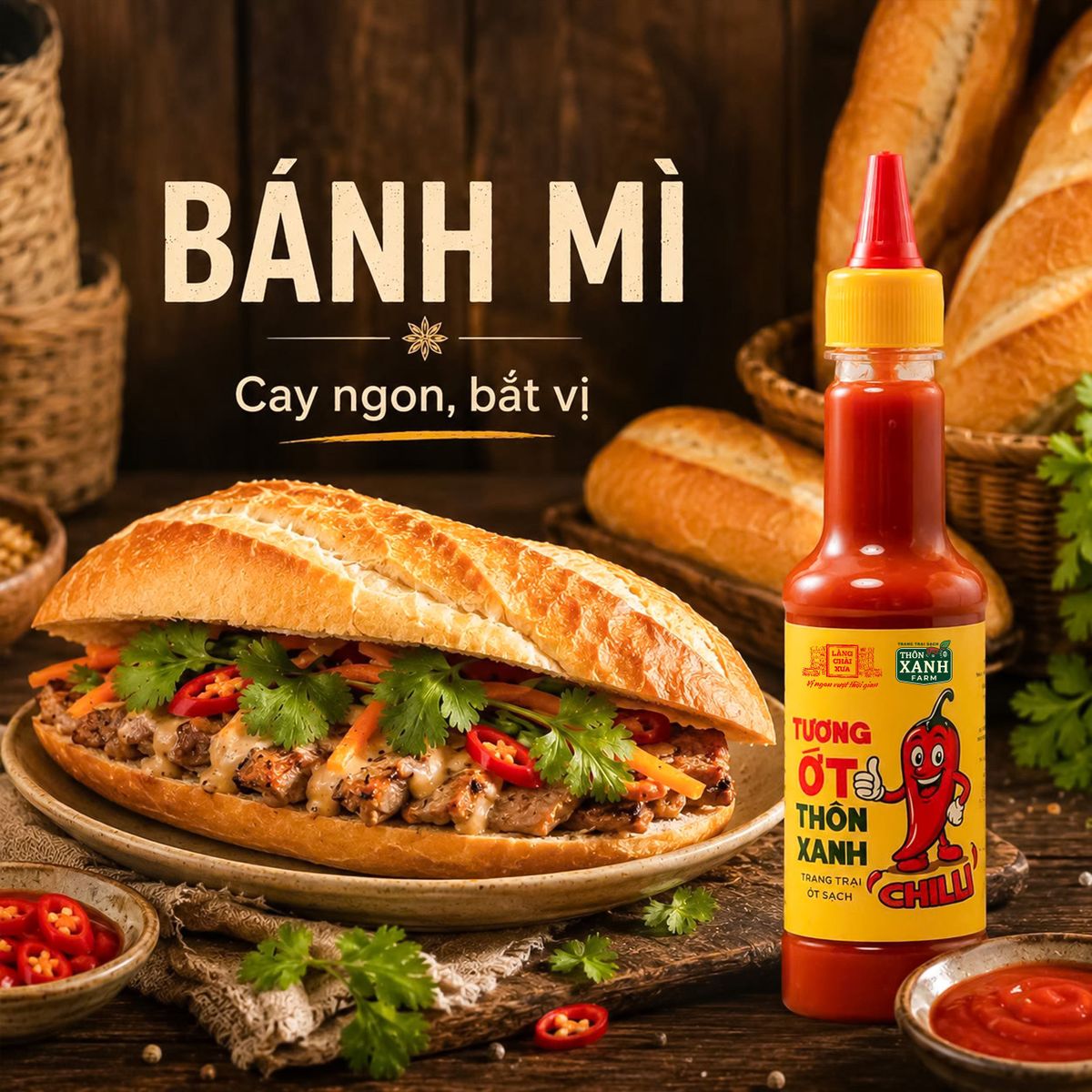 Tương ớt Làng Chài Xưa Chilli chai 270g cay nồng tự nhiên, ớt tươi sạch từ nông trại Thôn Xanh Farm Tương ớt Làng Chài Xưa Chilli chai 270g cay nồng tự nhiên, ớt tươi sạch từ nông trại Thôn Xanh Farm