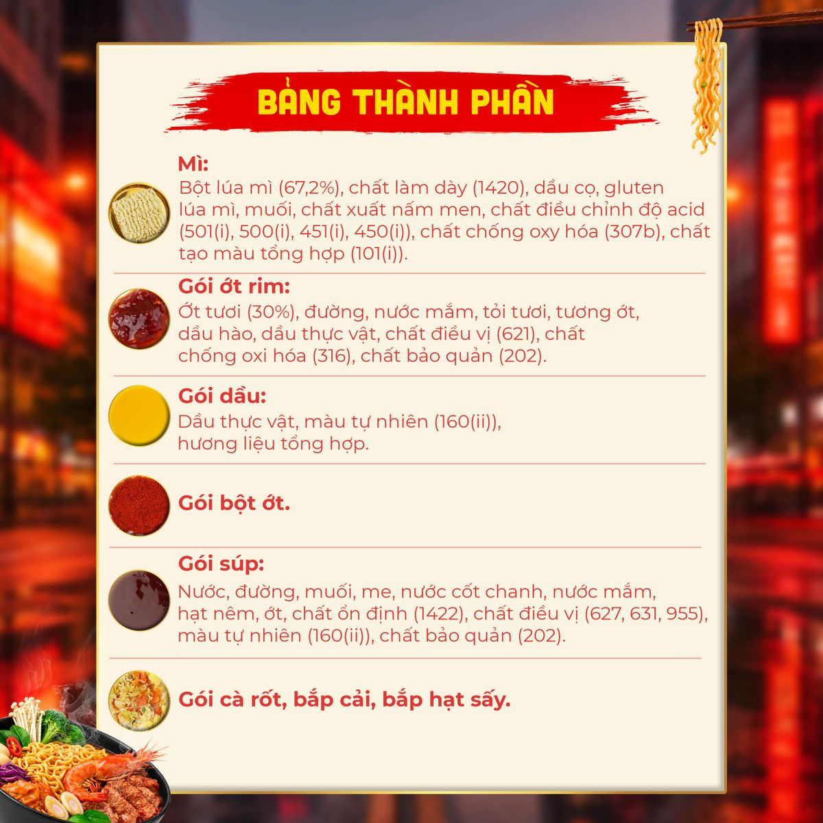 Combo 3 Gói Mì Cay Hải Sản Seoul Chua Cay 7 Cấp Độ 6 Gói Gia Vị Làng Chài Xưa - Thôn Xanh Farm Combo 3 Gói Mì Cay Hải Sản Seoul Chua Cay 7 Cấp Độ 6 Gói Gia Vị Làng Chài Xưa - Thôn Xanh Farm