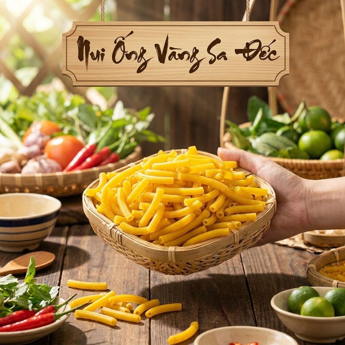 Nui Ống Vàng Đặc Sản Sa Đéc Thơm Ngon Cho Bữa Ăn Nhanh Gọn Nui Ống Vàng Đặc Sản Sa Đéc Thơm Ngon Cho Bữa Ăn Nhanh Gọn