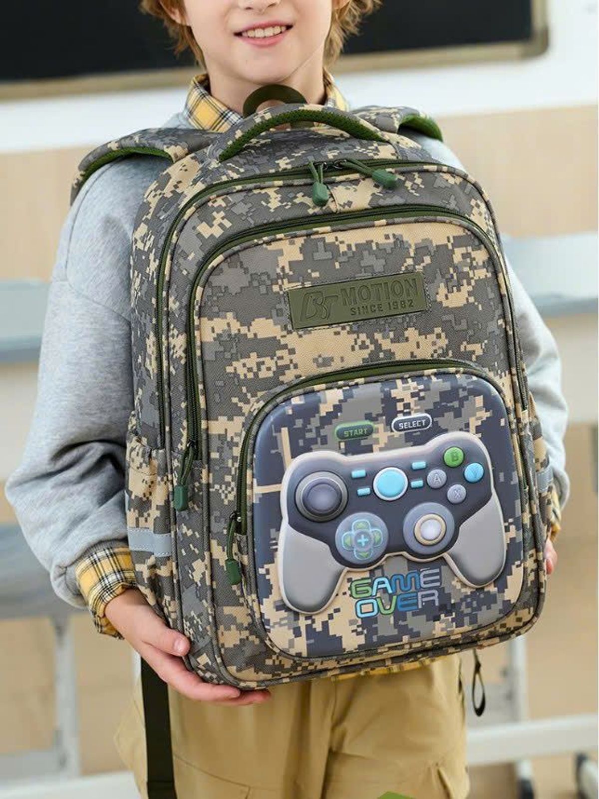 Balo Gamepad Cực Ngầu, Thiết Kế Game Over Cá Tính Cho Bé Trai A2927 Balo Gamepad Cực Ngầu, Thiết Kế Game Over Cá Tính Cho Bé Trai A2927
