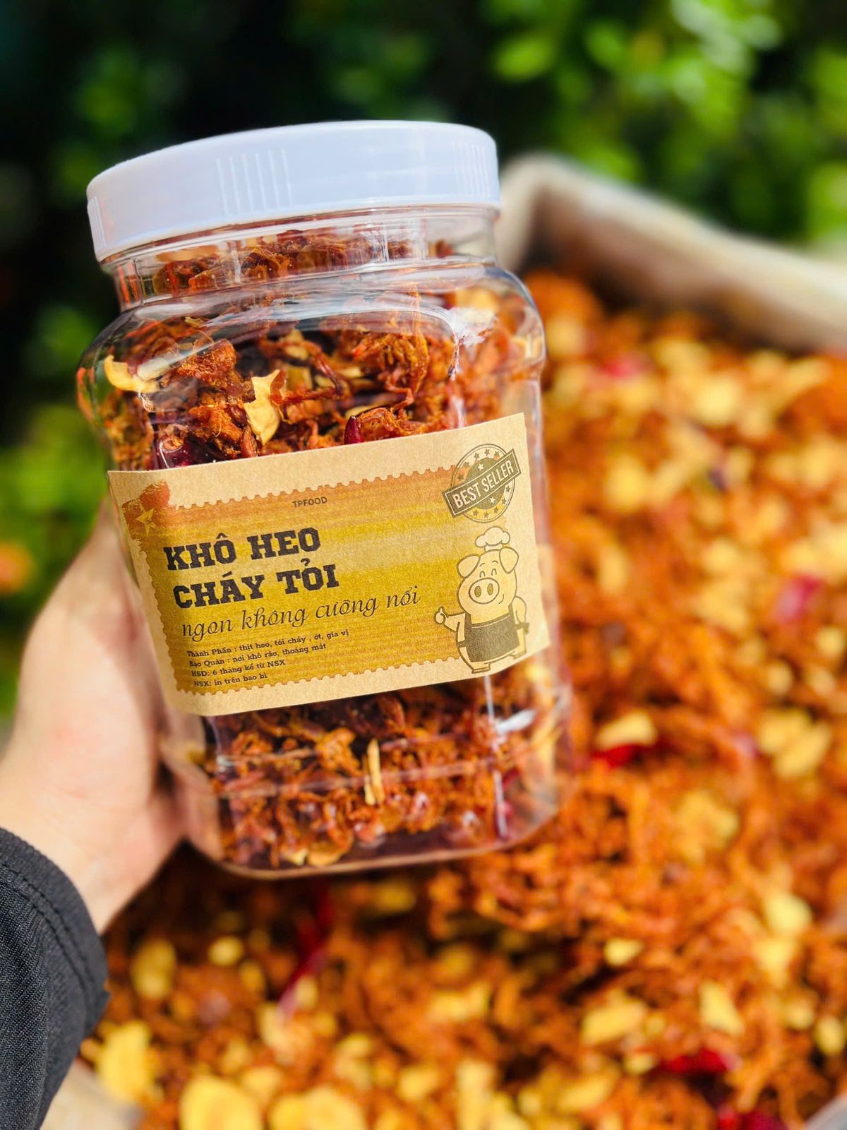 Khô Heo Cháy Tỏi Thơm Lừng, Kết Hợp Tỏi Phi Cực Cuốn 500g Khô Heo Cháy Tỏi Thơm Lừng, Kết Hợp Tỏi Phi Cực Cuốn 500g
