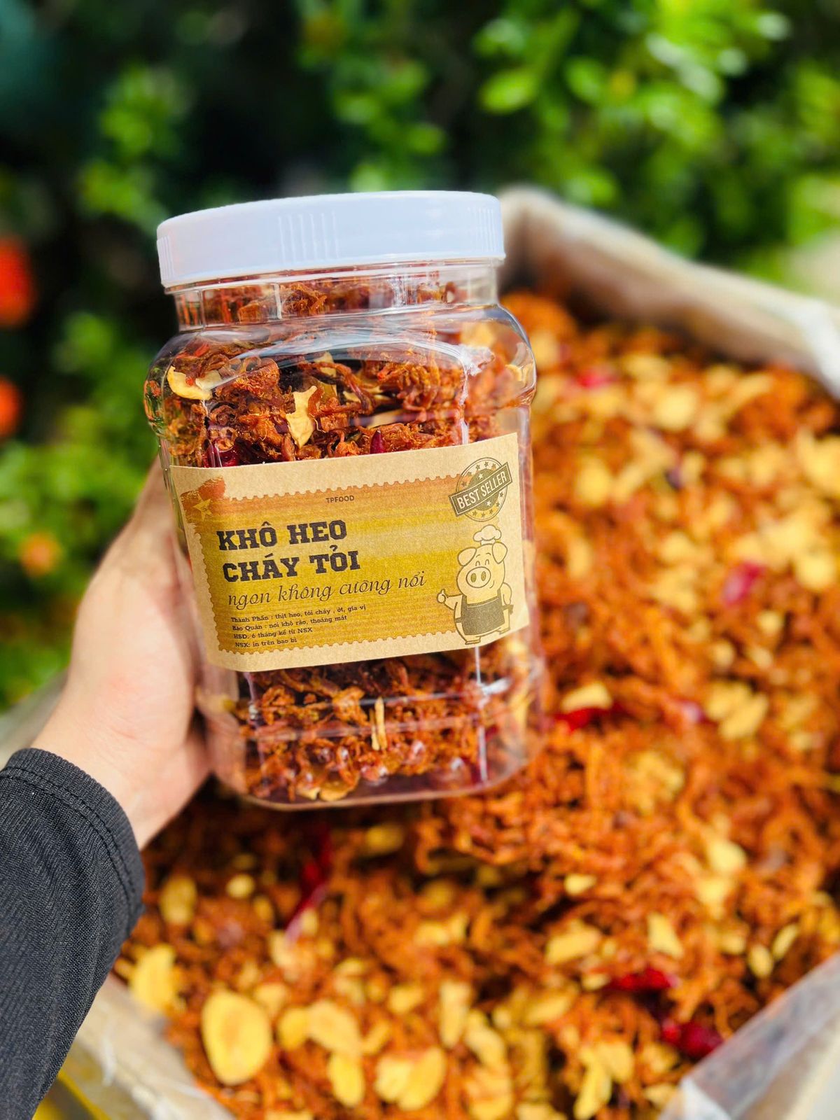 Khô Heo Cháy Tỏi Thơm Lừng, Kết Hợp Tỏi Phi Cực Cuốn 500g Khô Heo Cháy Tỏi Thơm Lừng, Kết Hợp Tỏi Phi Cực Cuốn 500g