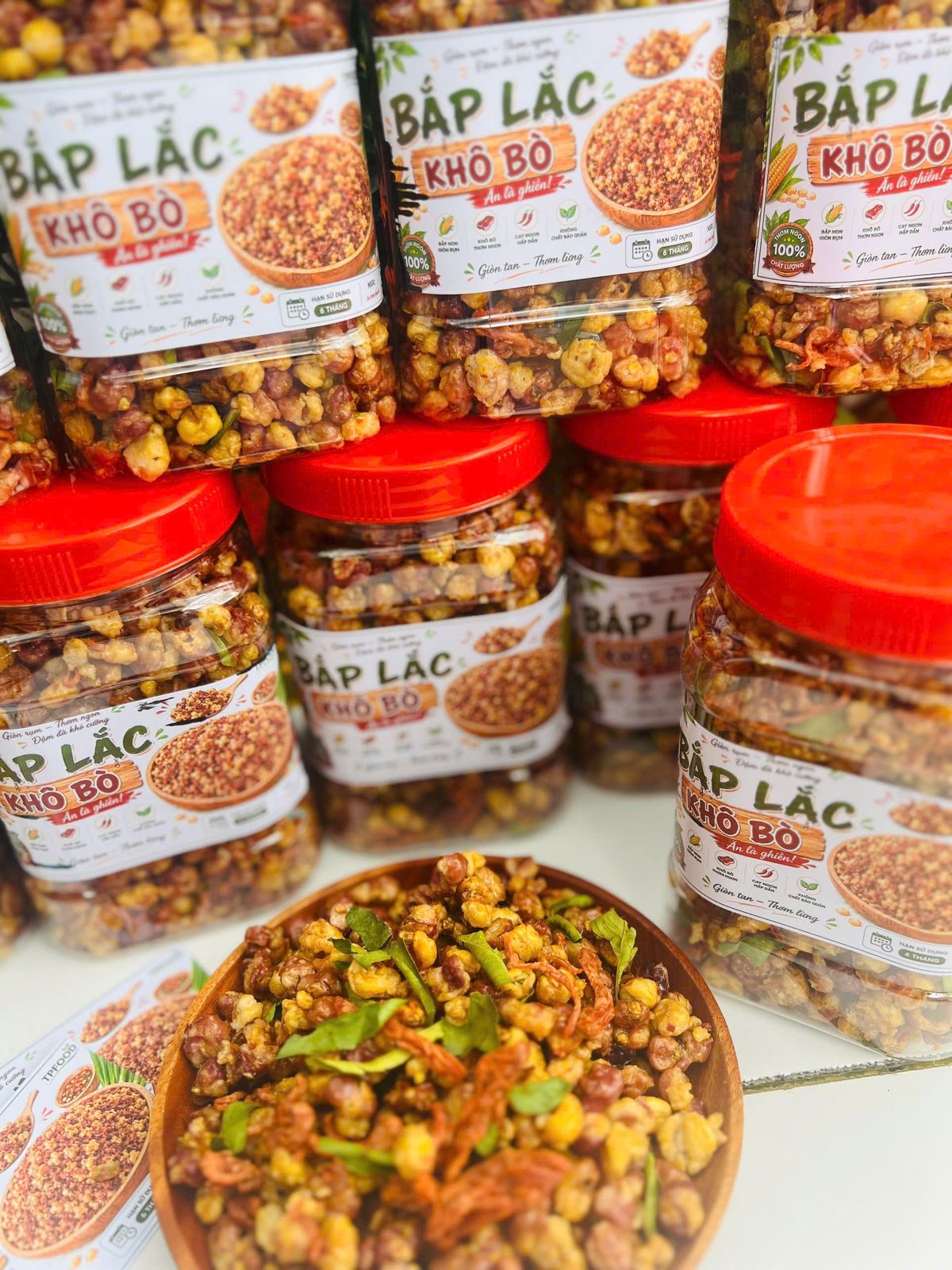 BẮP LẮC KHÔ BÒ – GIÒN RỤM ĐẬM VỊ, ĂN LÀ GHIỀN 500g BẮP LẮC KHÔ BÒ – GIÒN RỤM ĐẬM VỊ, ĂN LÀ GHIỀN 500g