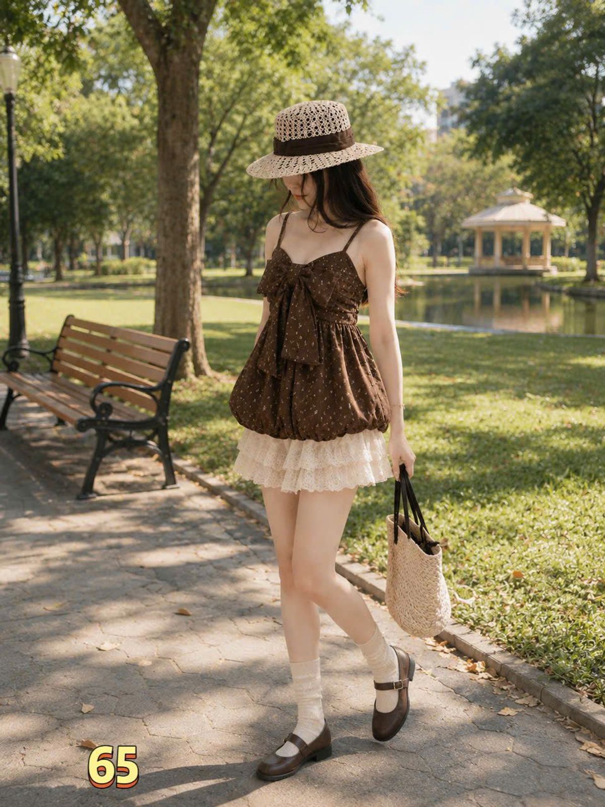 Áo Hai Dây Dáng Bí Babydoll Hoa Nhí Đính Nơ Bản To Nổi Bật #65 Áo Hai Dây Dáng Bí Babydoll Hoa Nhí Đính Nơ Bản To Nổi Bật #65