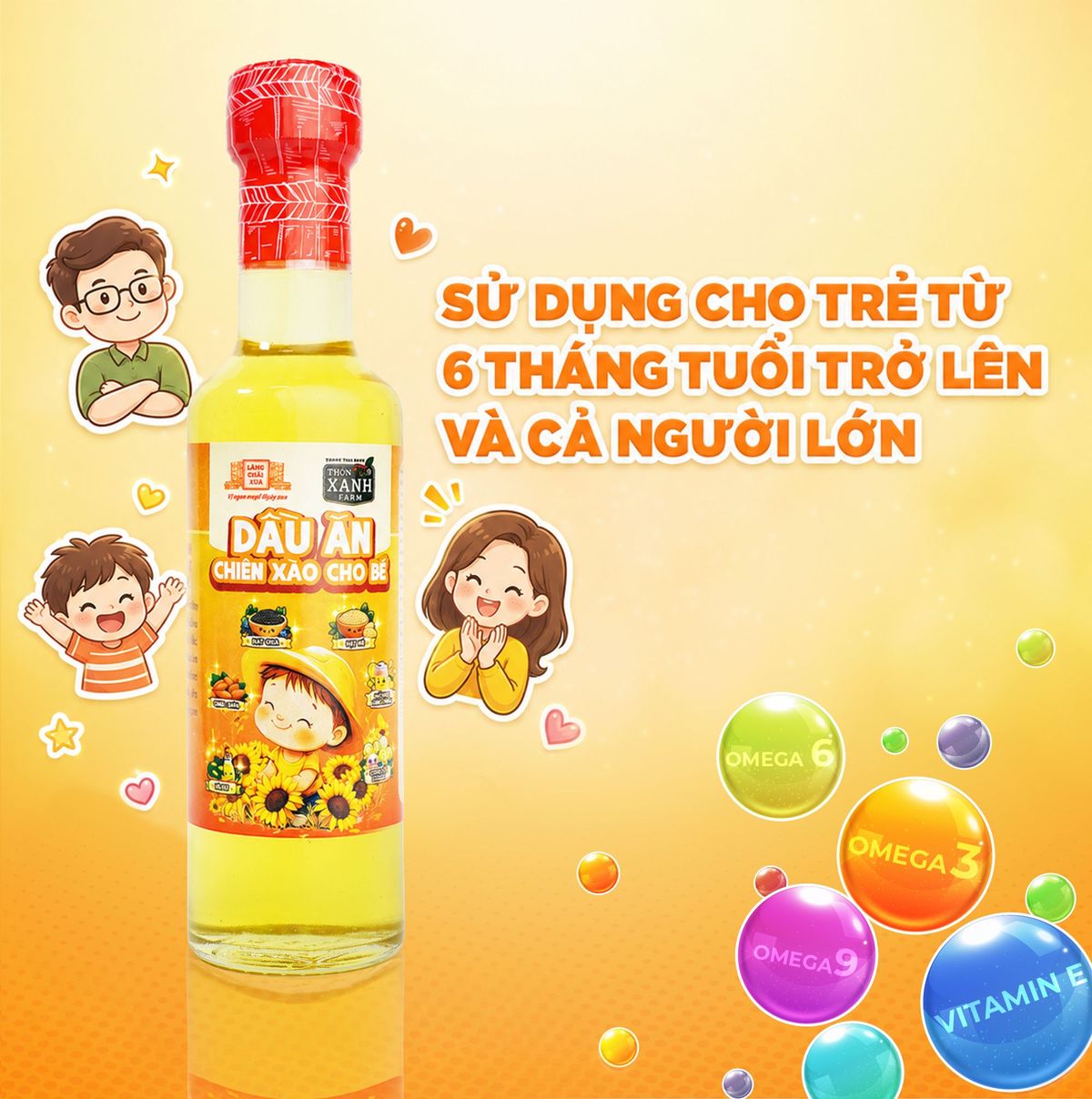 Dầu Chiên Xào Nguyên Chất Cho Bé Ăn Dặm Làng Chài Xưa Chai Thuỷ Tinh 250ml Dinh dưỡng từ 5 loại hạt Dầu Chiên Xào Nguyên Chất Cho Bé Ăn Dặm Làng Chài Xưa Chai Thuỷ Tinh 250ml Dinh dưỡng từ 5 loại hạt