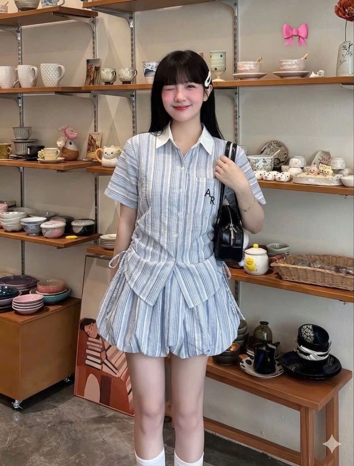 SET SƠMI VÁY BÍ