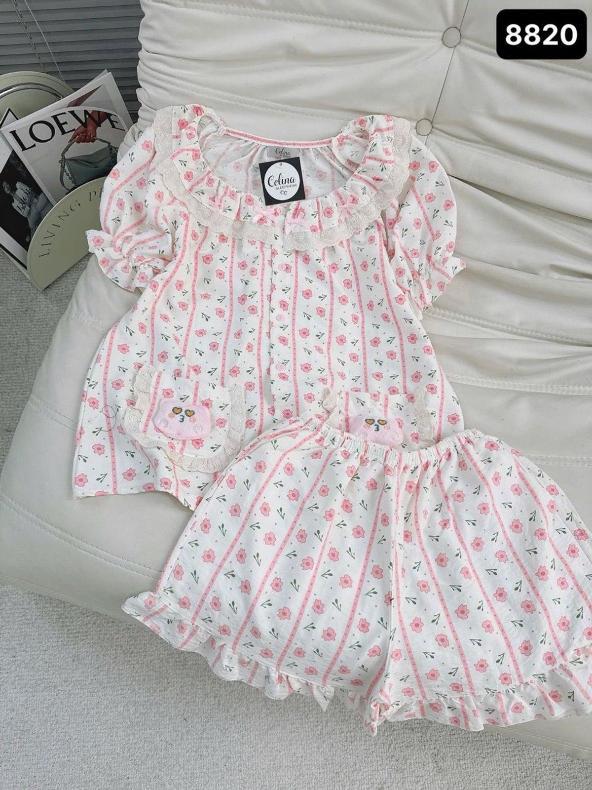 BỘ ĐÙI ĐŨI CELINA CỔ BÈO (8820)