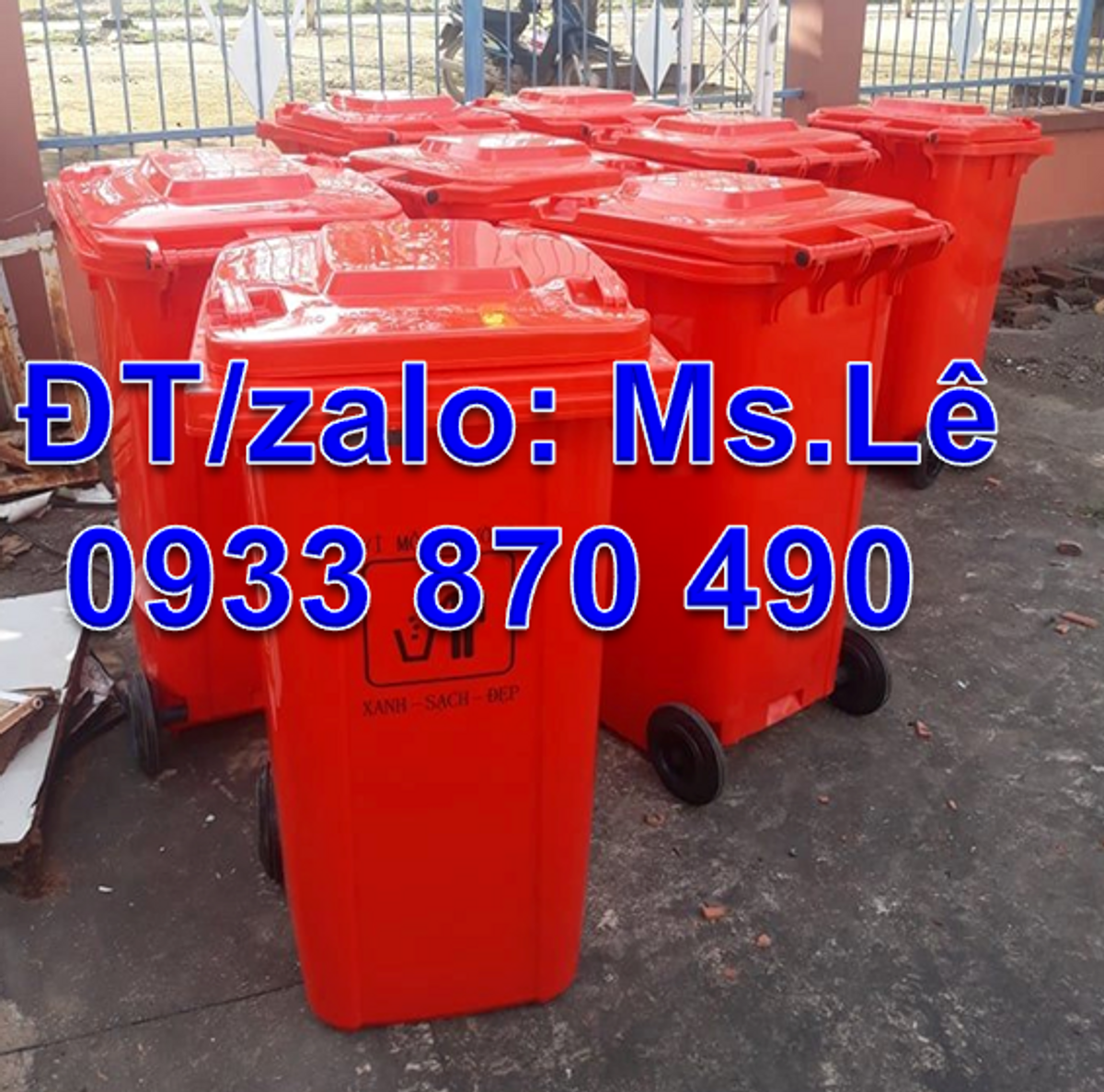 Rac Container Thùng rác màu vàng 120l thùng rác 240 lít địa chỉ sản xuất thùng rác ...