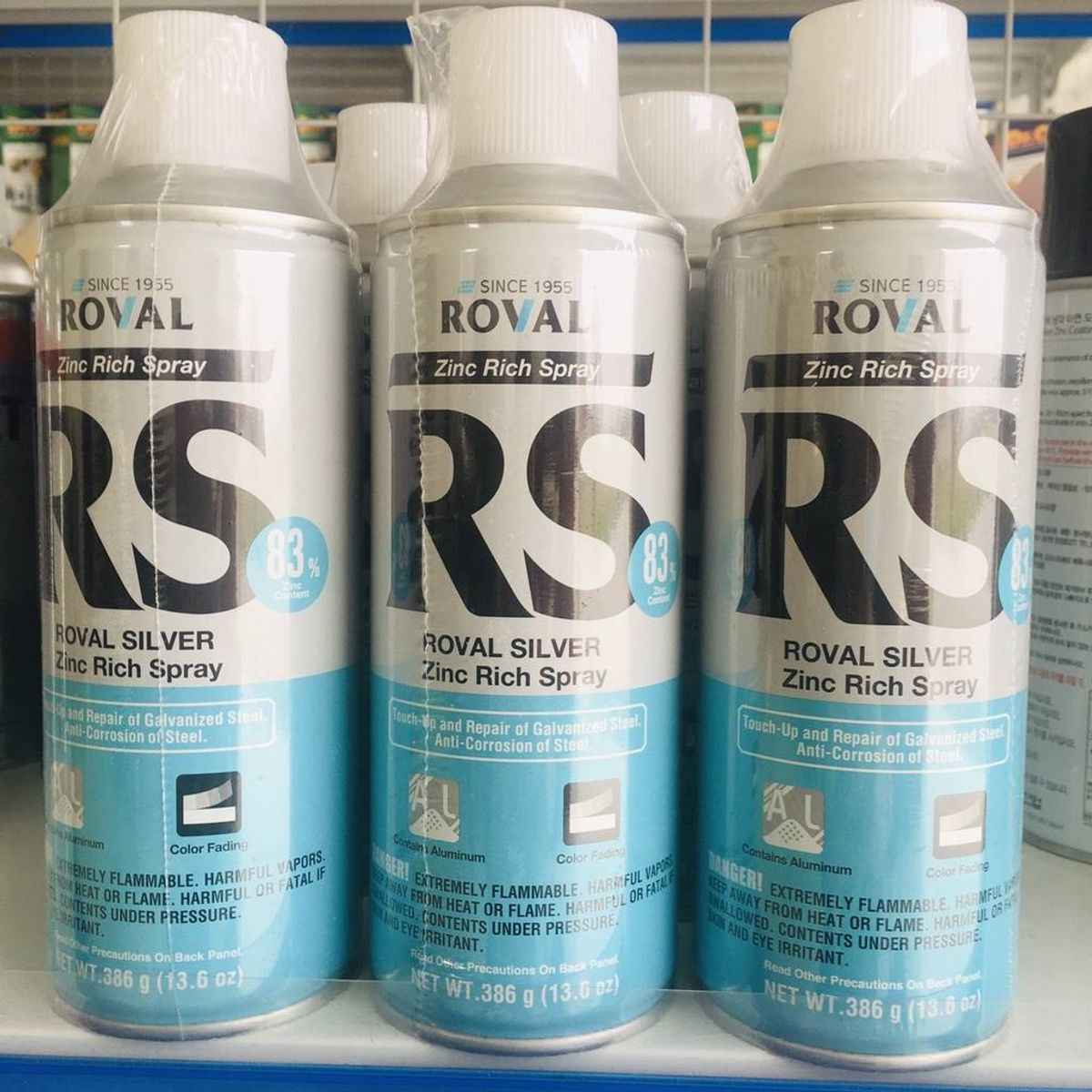 Sơn mạ kẽm màu bạc Roval Silver Zinc Rich (83% Zinc) 386g giá sỉ, giá ...