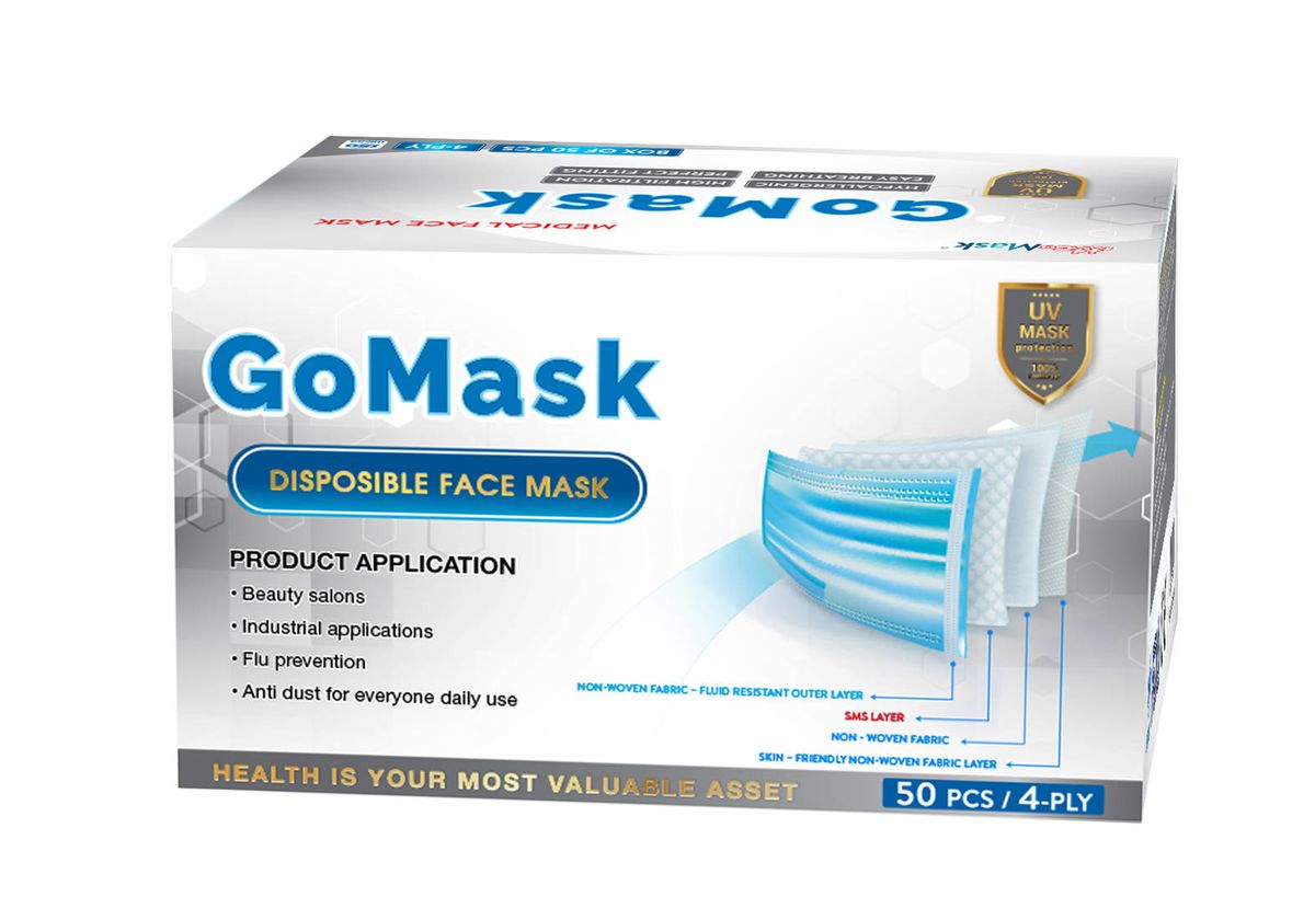 Khẩu trang y tế xám Gomask giá sỉ, giá bán buôn - Thị Trường Sỉ