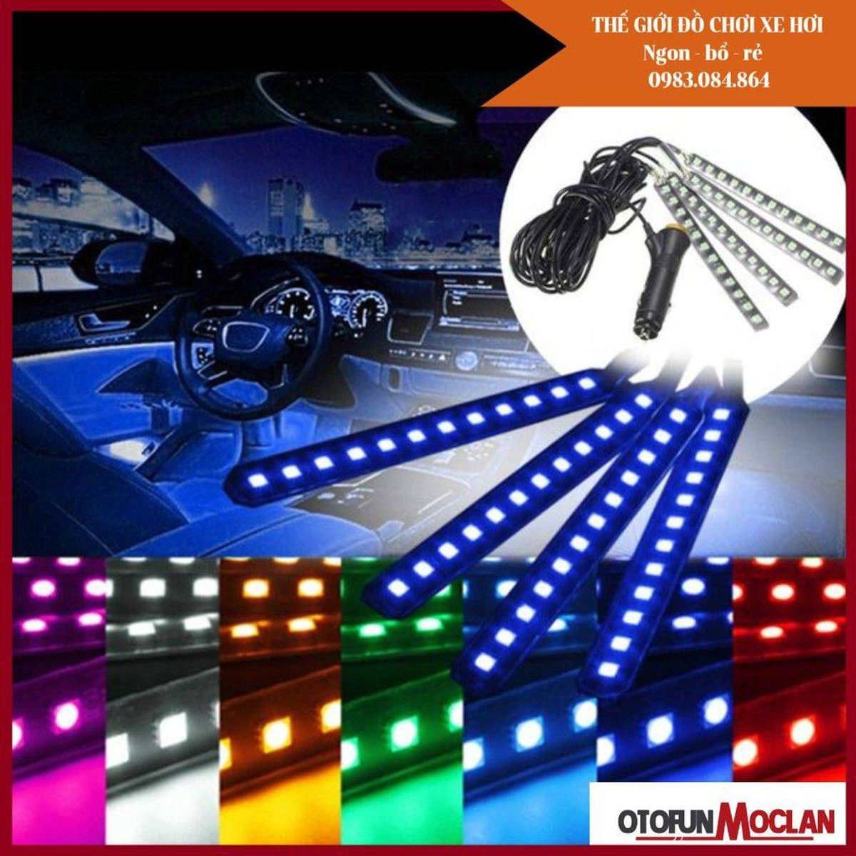Đèn Led gầm ghế ô tô - Đèn Led Trang trí nội thất ô tô - Ánh sáng tuỳ ...