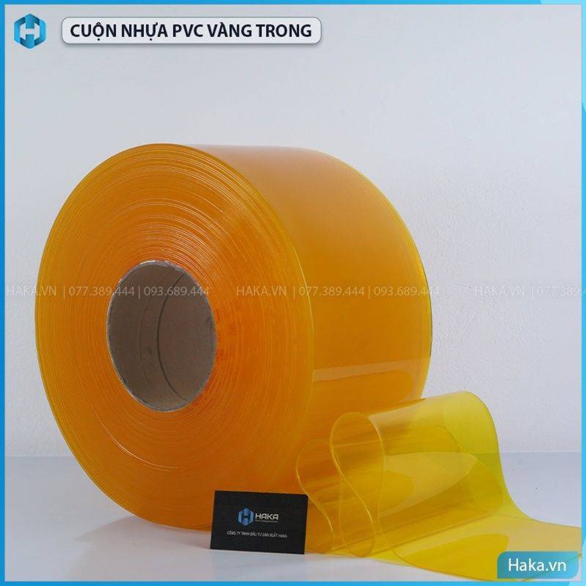 Cuộn rèm nhựa pvc vàng trong dày 1.5 - 2.0mm khổ rộng 200mm dài 50m giá ...