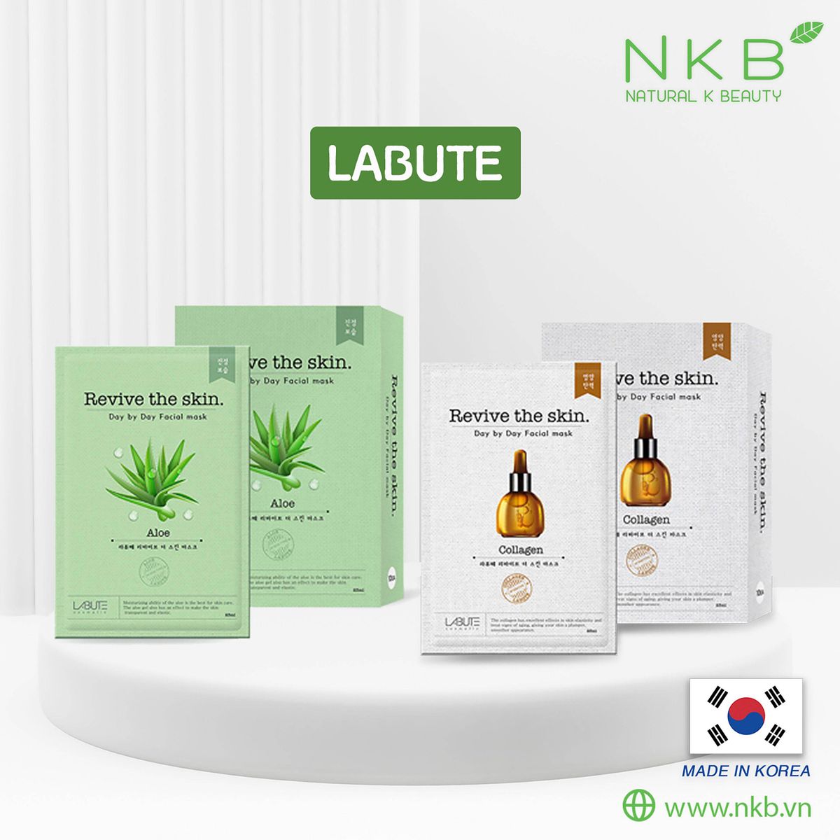 Labuye (XẢ KHO) MẶT NẠ LÔ HỘI / MẶT NẠ COLLAGEN - LABUTE REVIVE THE SKIN ALOE ...