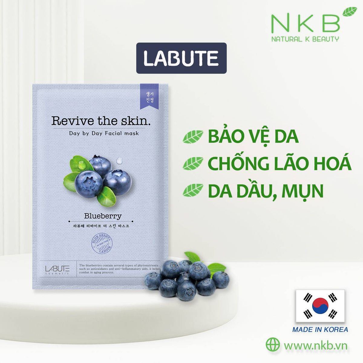 Labuye (XẢ KHO CUỐI NĂM) MẶT NẠ VIỆT QUẤT - LABUTE REVIVE THE SKIN BLUEBERRY ...