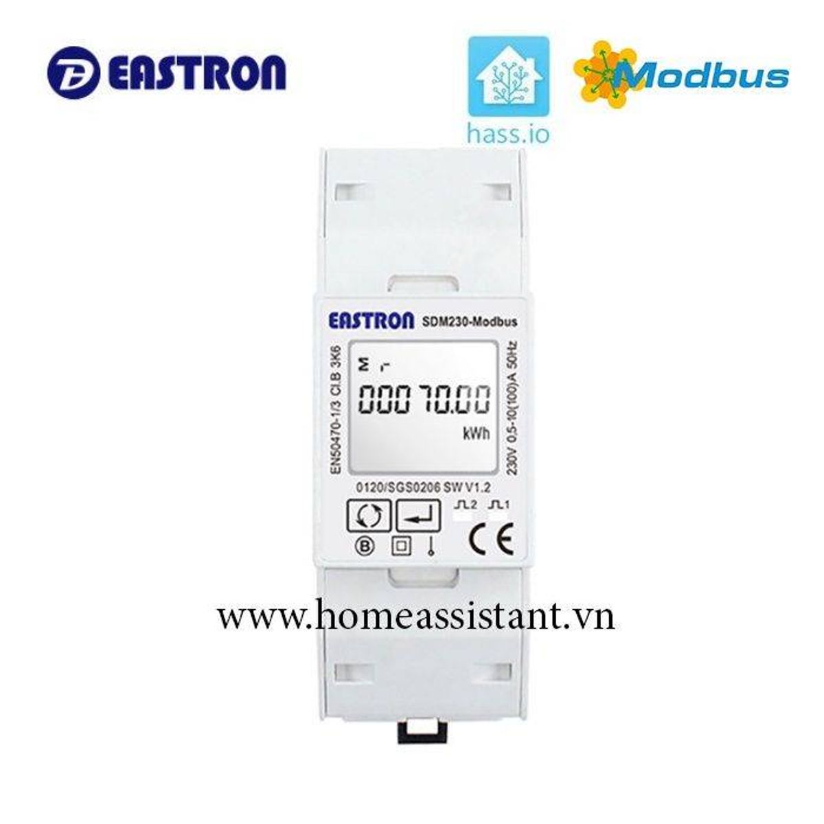 Công Tơ 1 Pha Đo Đếm Điện 2 Chiều Modbus RS485 Eastron SDM230 (Hỗ trợ ...