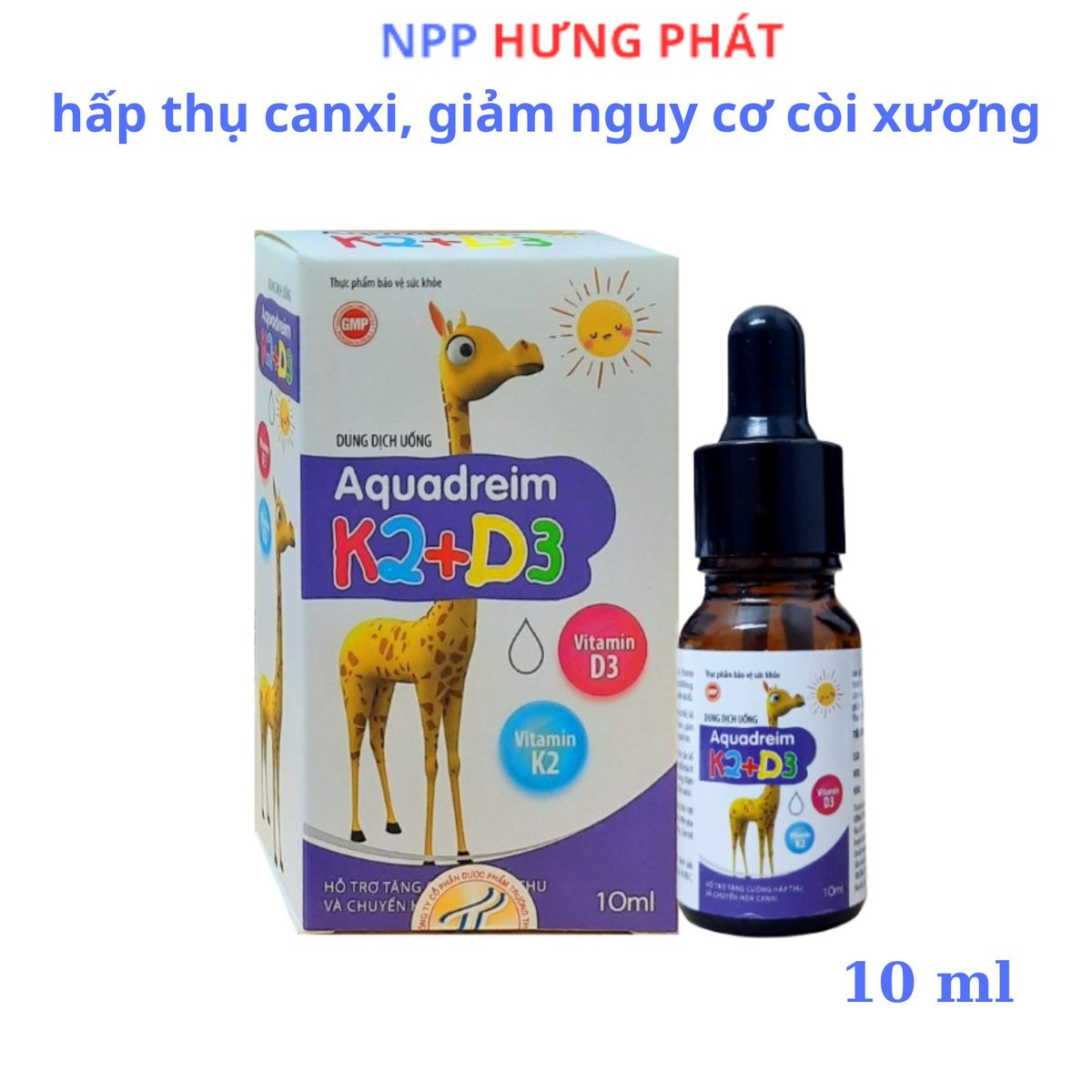 Aquadreim vitamin D3+DHA lọ 10ml bổ sung vitamin D3, cải thiện còi ...