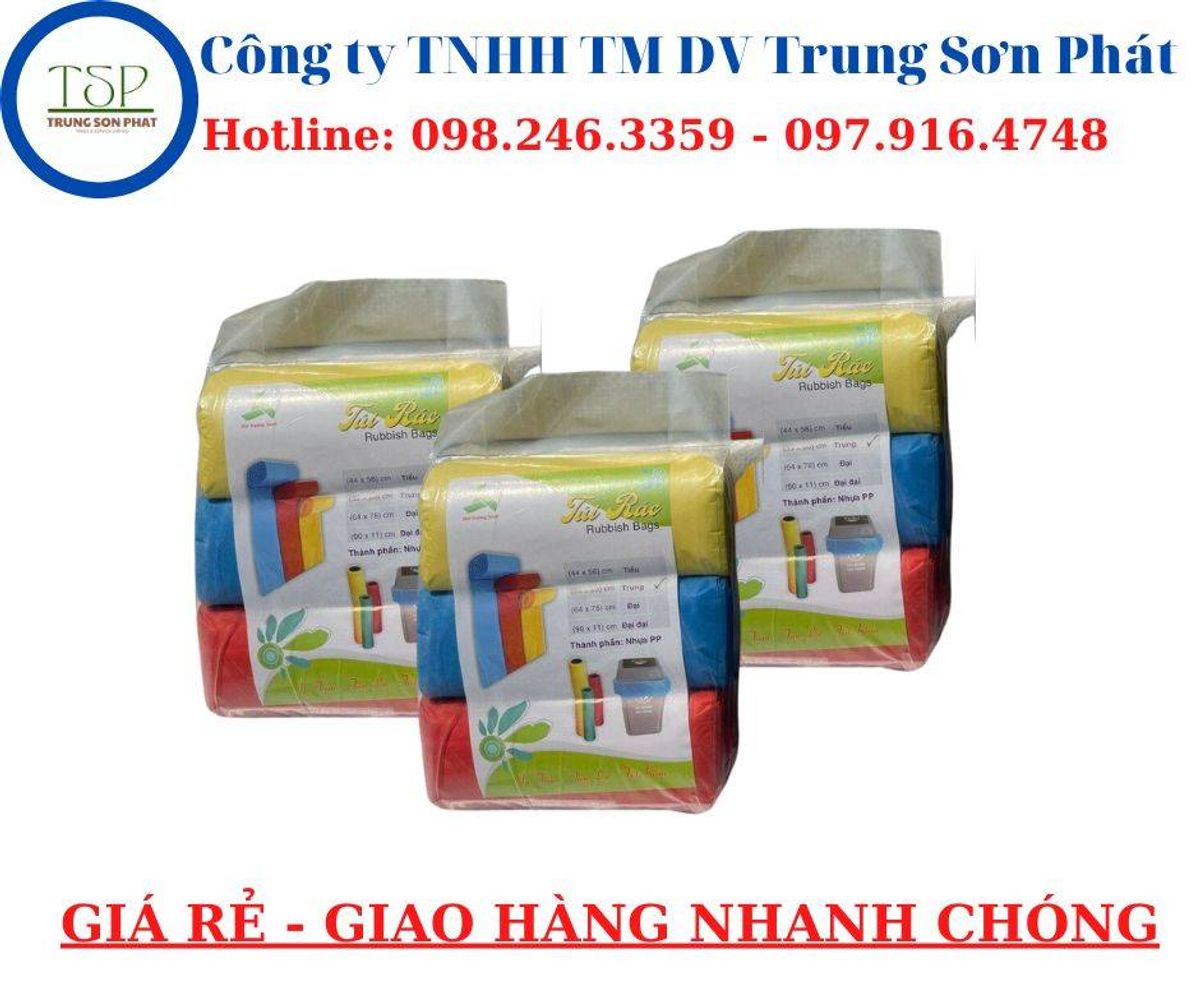 [ 3 cuộn/kg ] Túi Rác Màu Eco Tự Phân Hủy Sinh Học ( Tiểu/Trung/Đại ...