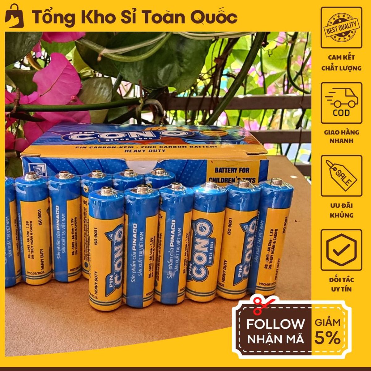 Pin Con Ó 2A Mẫu Mới Hàng Chính Hãng (Thùng 12 Hộp) giá sỉ, giá bán ...