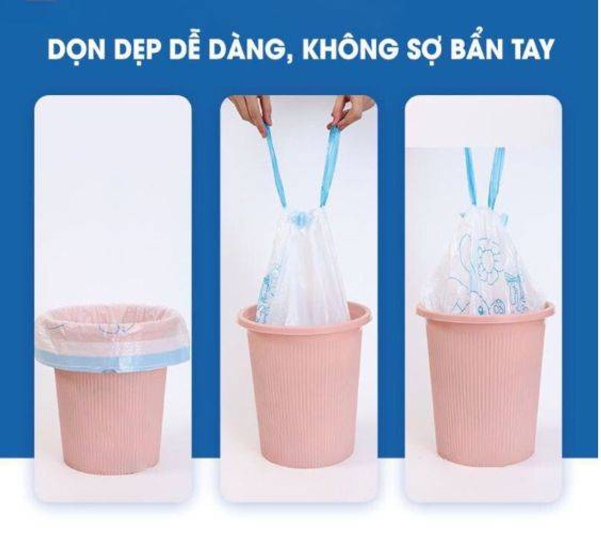 TÚI ĐỰNG RÁC DÂY RÚT MINAIER CHỐNG RÒ RỈ NƯỚC, KHÔNG SỢ BẨN TAY BẢO VỆ ...