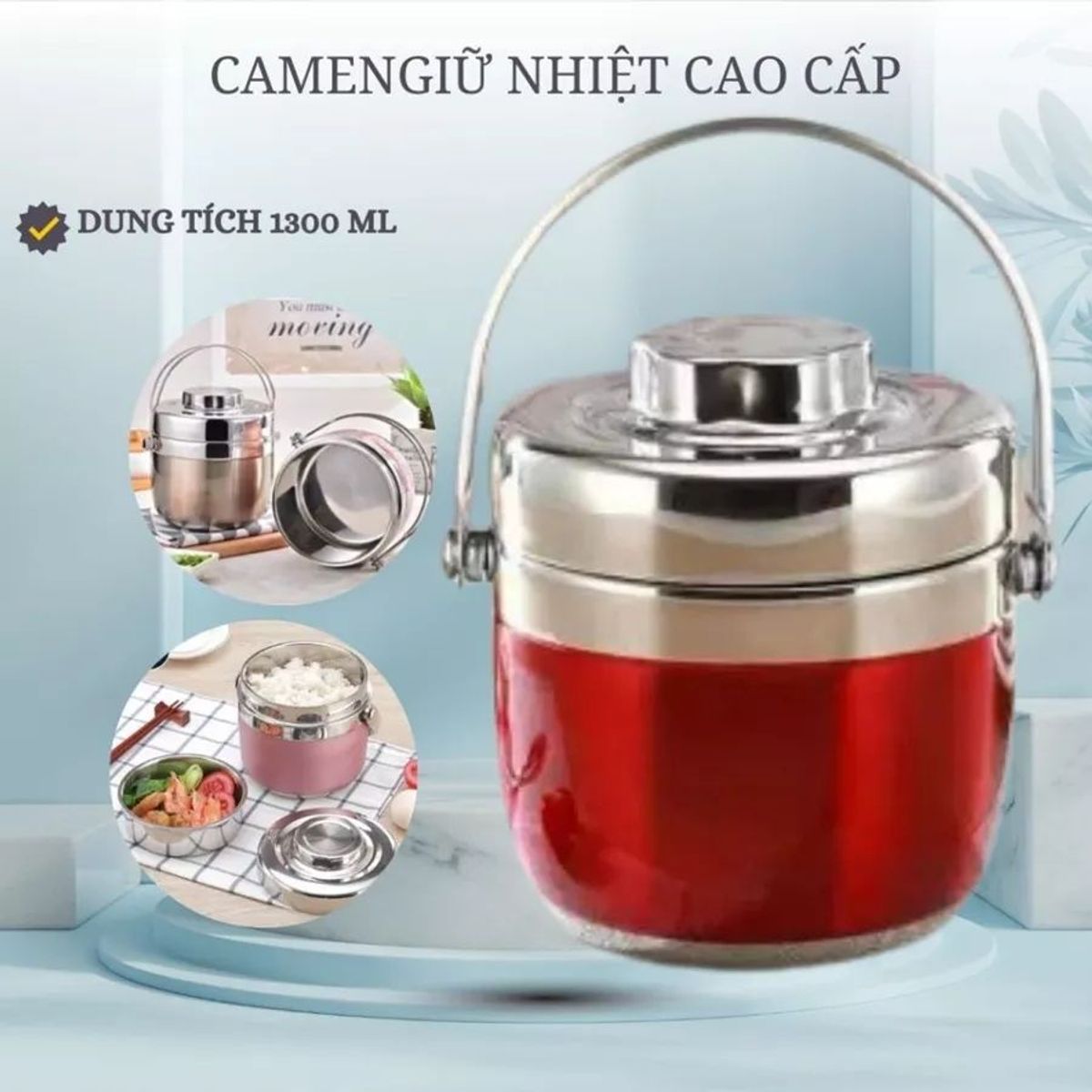 CÀ MEN, HỘP CƠM GIỮ NHIỆT INOX 304 DUNG TÍCH 1,5L giá sỉ, giá bán buôn ...