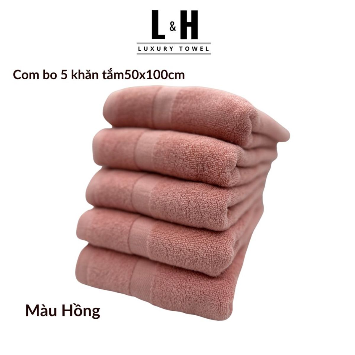 Combo 5c Khăn tắm Basic Kokoya cỡ vừa 50x100cm, thấm hút nước tốt ...