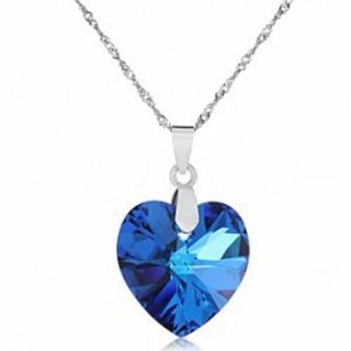 K174 vòng cổ nữ thiết kế viên đá hình trái tim độc đáo màu sắc trẻ trung