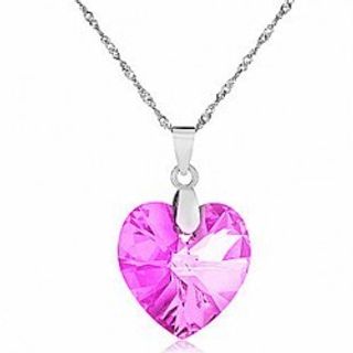 K174 vòng cổ nữ thiết kế viên đá hình trái tim độc đáo màu sắc trẻ trung