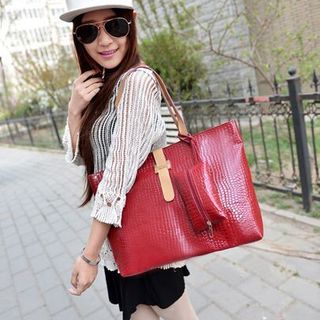 Túi xách chữ h da cá sấu