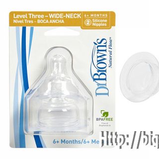 Set 02 ty bình sữa dr brown cổ rộng trực tiếp từ mỹ free bpa duy nhất tại giá sỉ