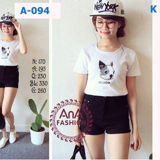 Áo thun teen hình con chó dễ thương