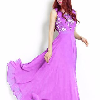 Đầm ren tím hoa sim ebela- dt62 - e255