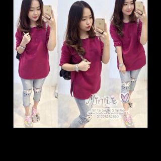 Áo thun dài tay fom rộng