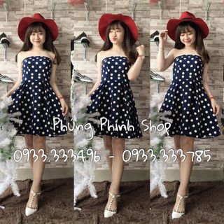Đầm xòe chấm bi