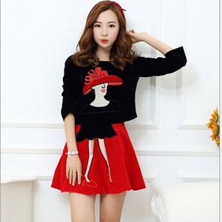 Set bộ european grand prix thêu hình cô gái