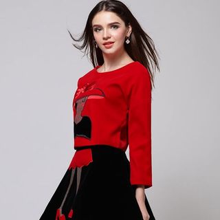 Set bộ european grand prix thêu hình cô gái