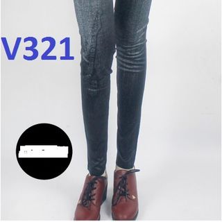 V321 - quần legging giả jean -