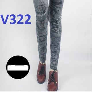 V322 - quần legging giả jean -